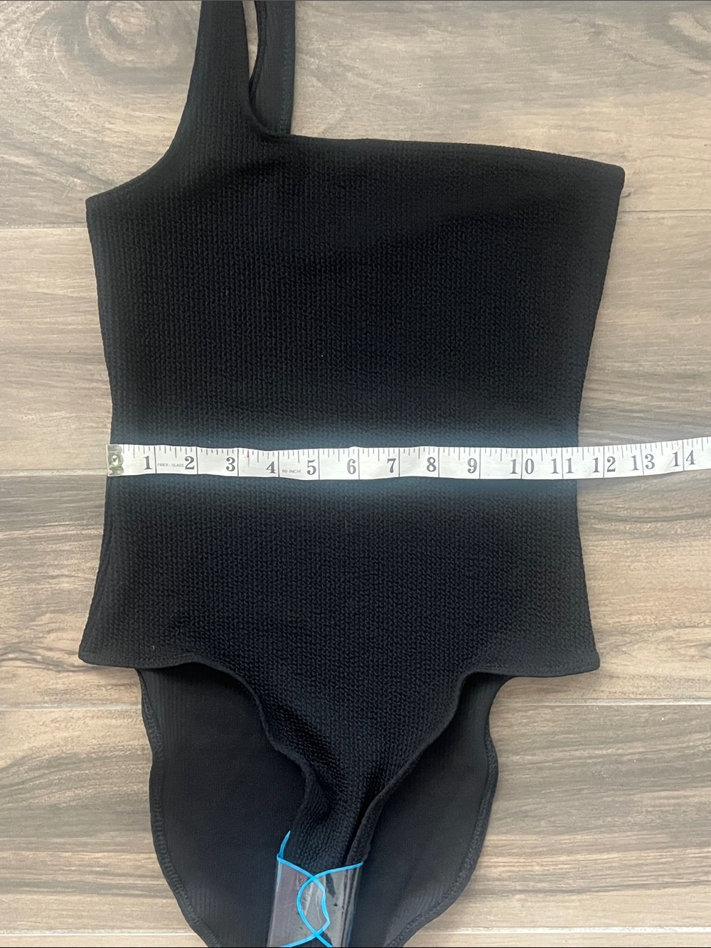 🆕 ASOS Black One-Shoulder Textured Bodysuit One Size - Picture 9 of 15